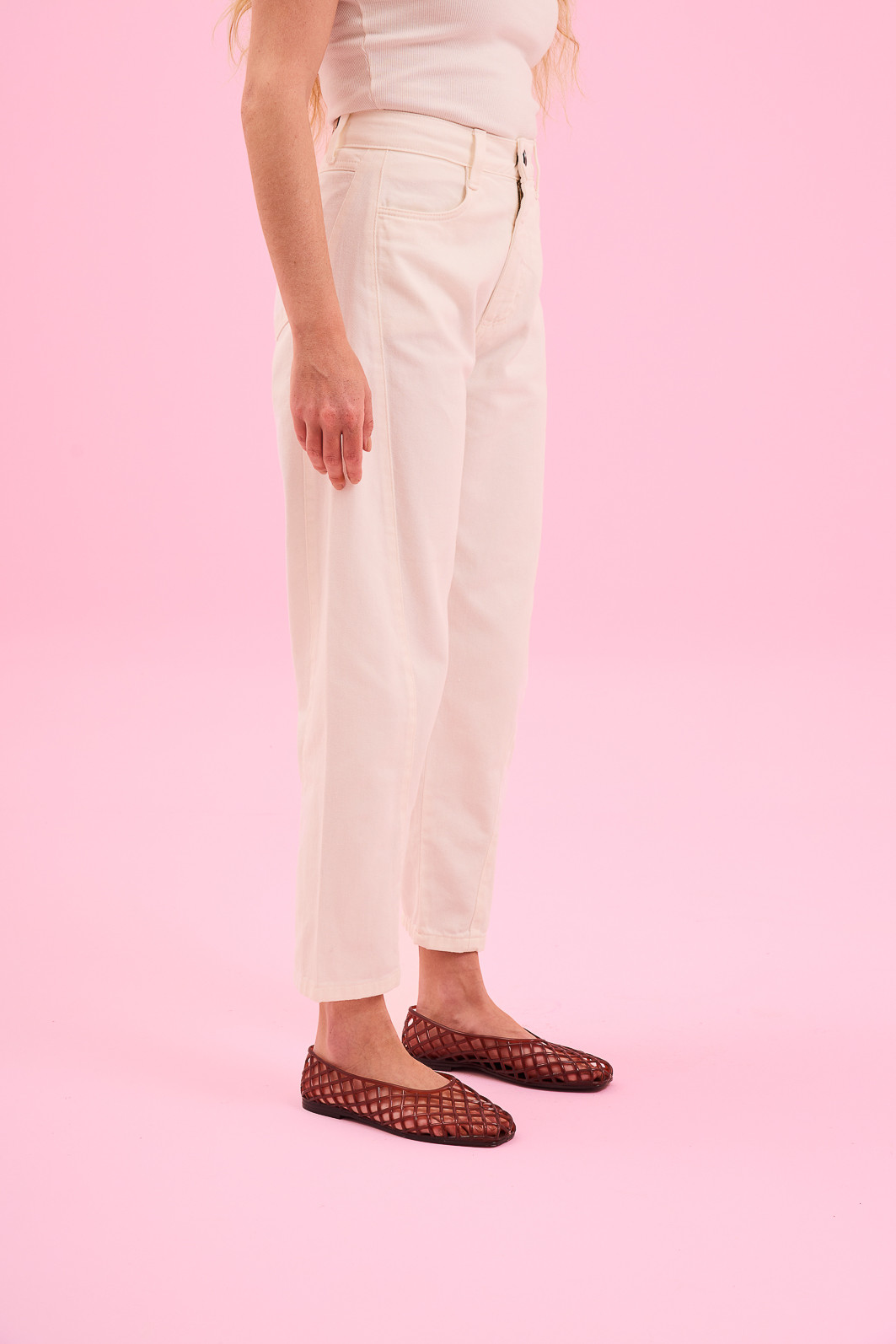 CALÇA JEANS BARREL OFF WHITE CALÇA JEANS BARREL OFF WHITE