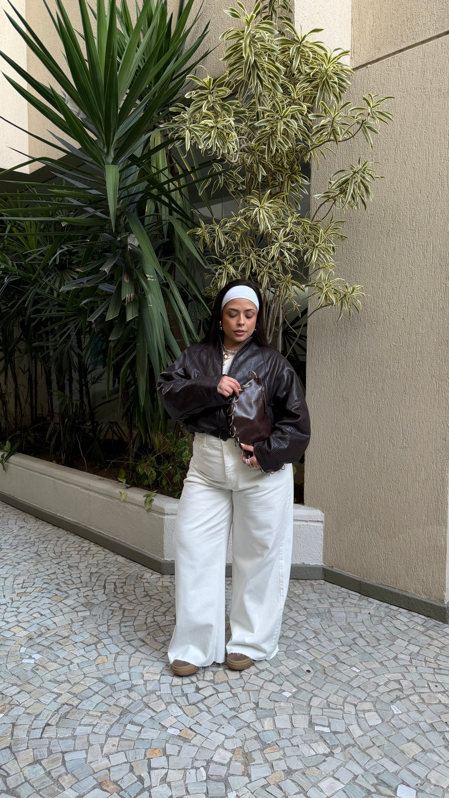 JAQUETA OVERSIZED P.U MARROM