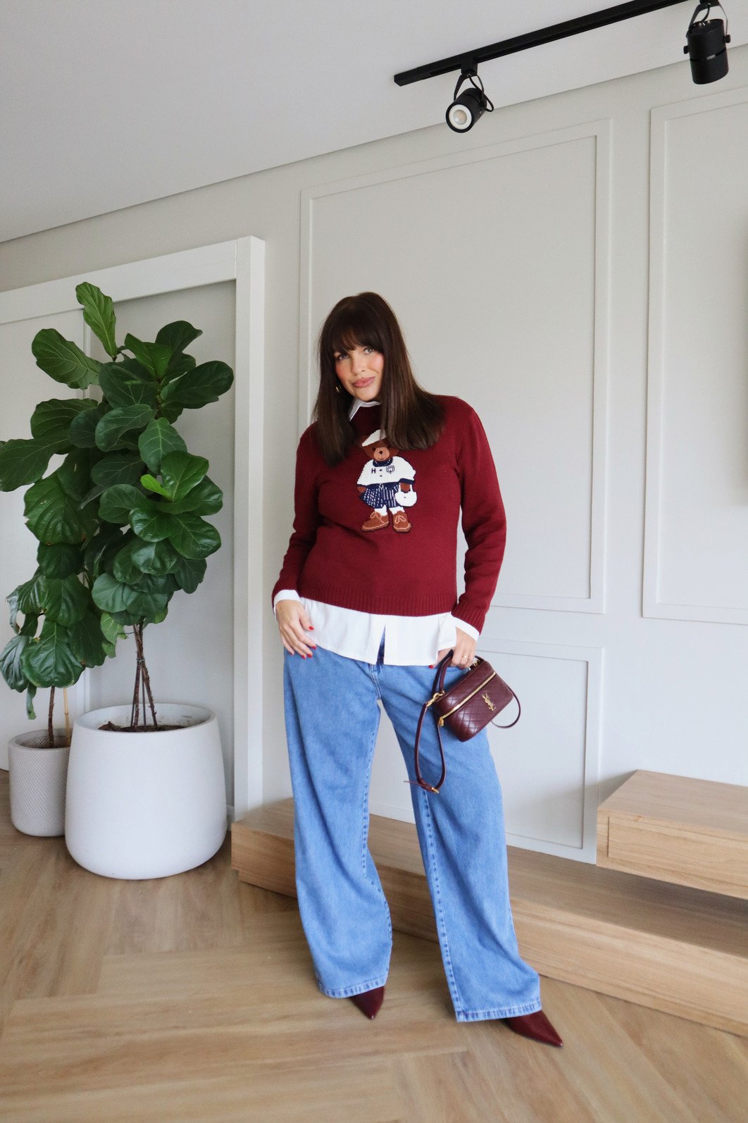 TRICOT BEAR BORDO