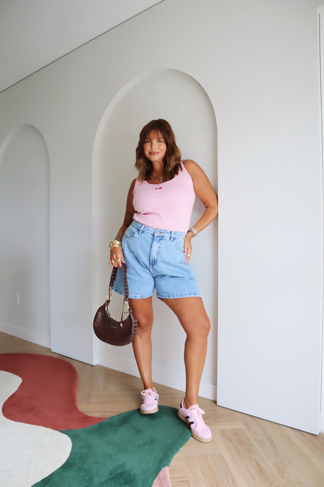 REGATA BORDADA IN LOVE ROSA