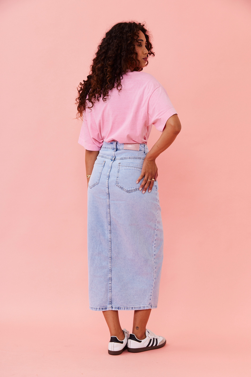 Saia Midi Jeans Eleonora JEANS CLARO