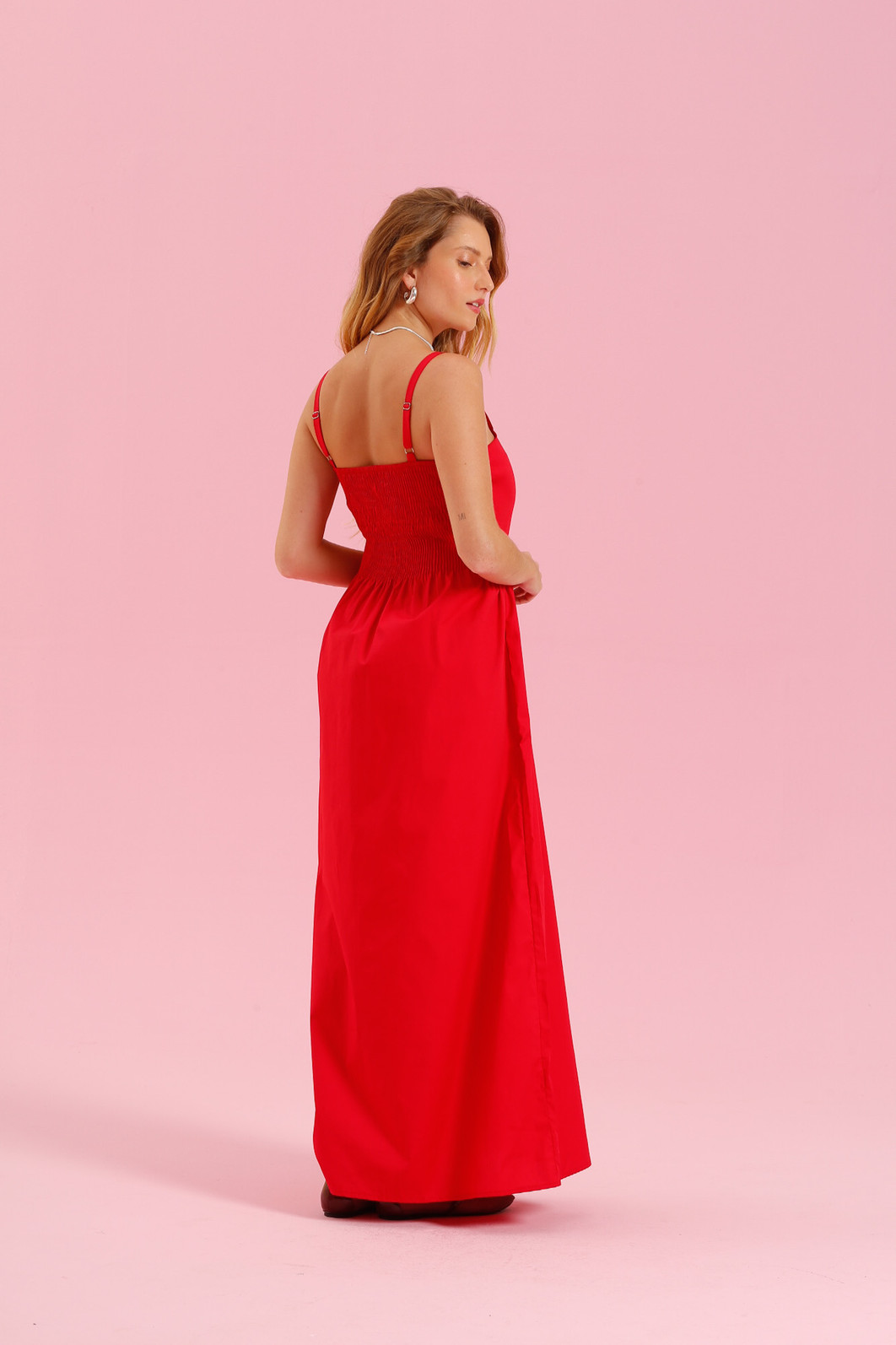 VESTIDO MIDI VERMELHO VESTIDO MIDI VERMELHO