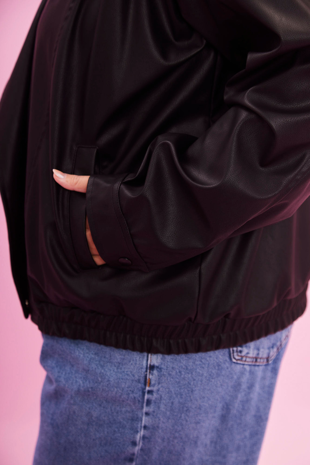 JAQUETA EFEITO COURO VERONA PRETO JAQUETA EFEITO COURO VERONA PRETO