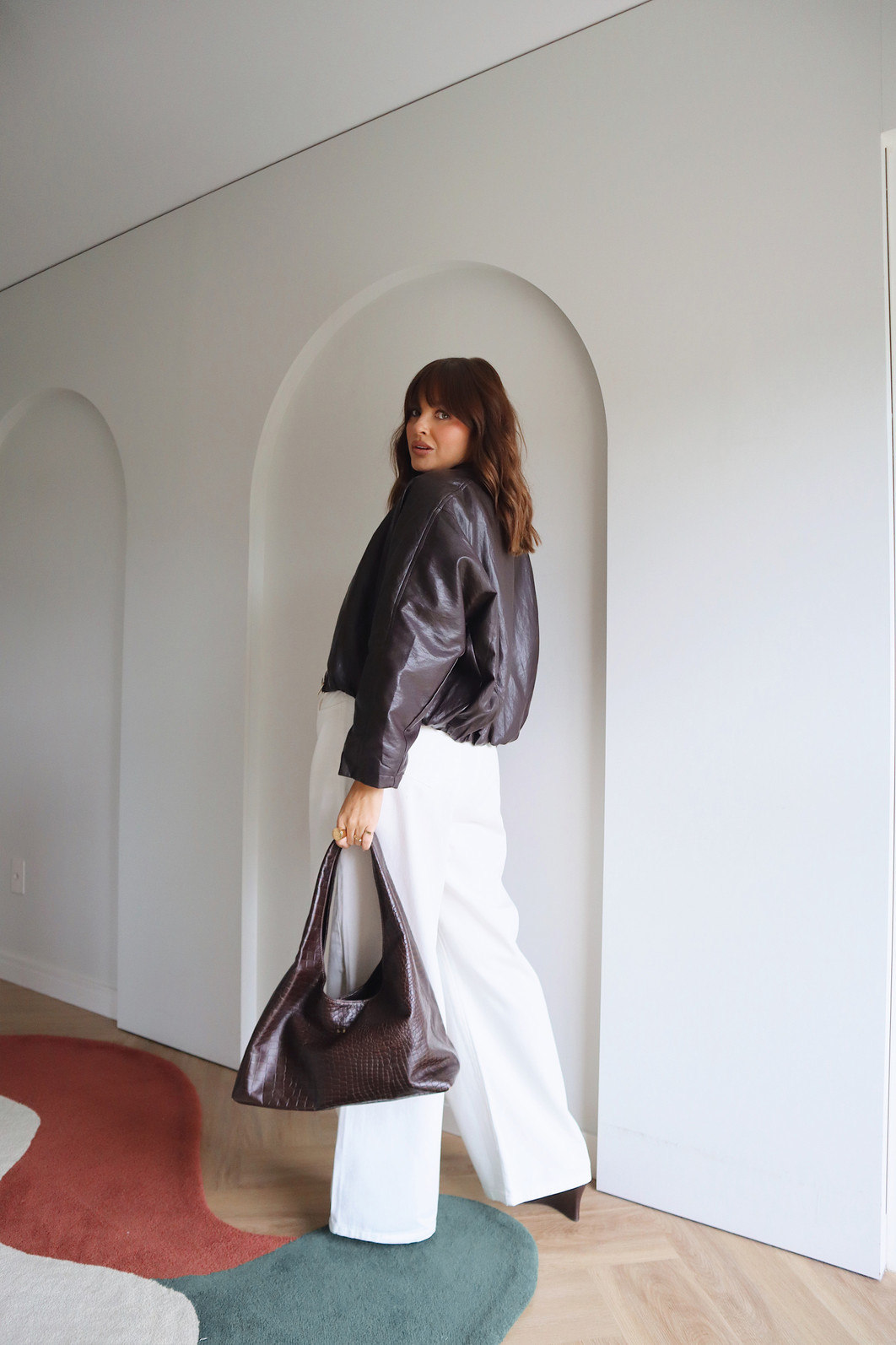 JAQUETA OVERSIZED P.U MARROM