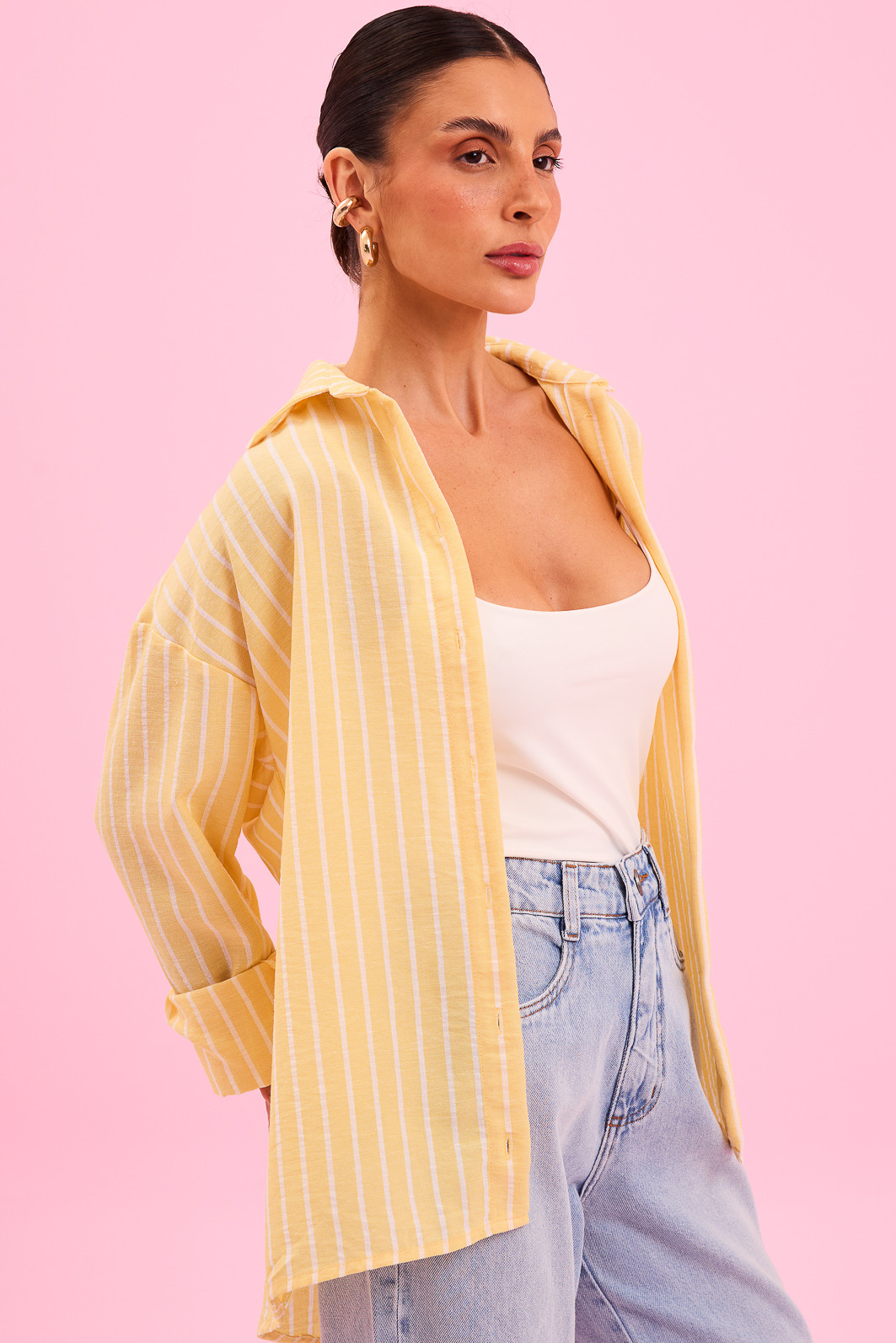 CAMISA LISTRADA AGATHA LISTRADO AMARELO