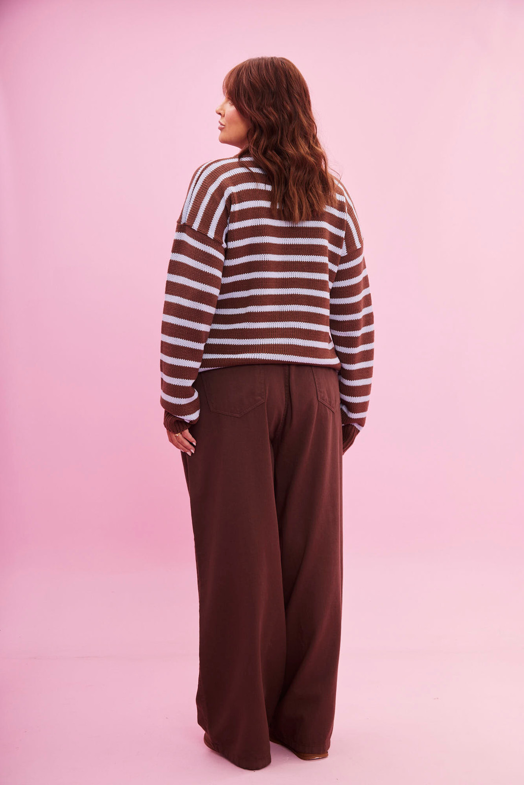 CALÇA JEANS WIDE LEG MARROM CALÇA JEANS WIDE LEG MARROM