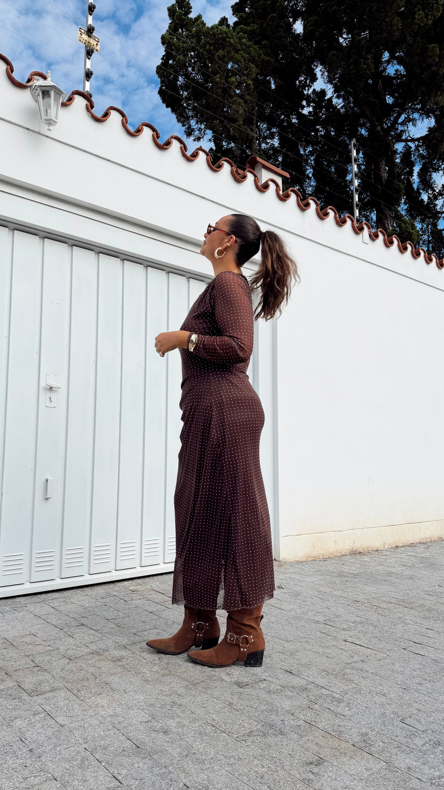 VESTIDO TULE BEATRIZ POA MARROM VESTIDO TULE BEATRIZ POA MARROM