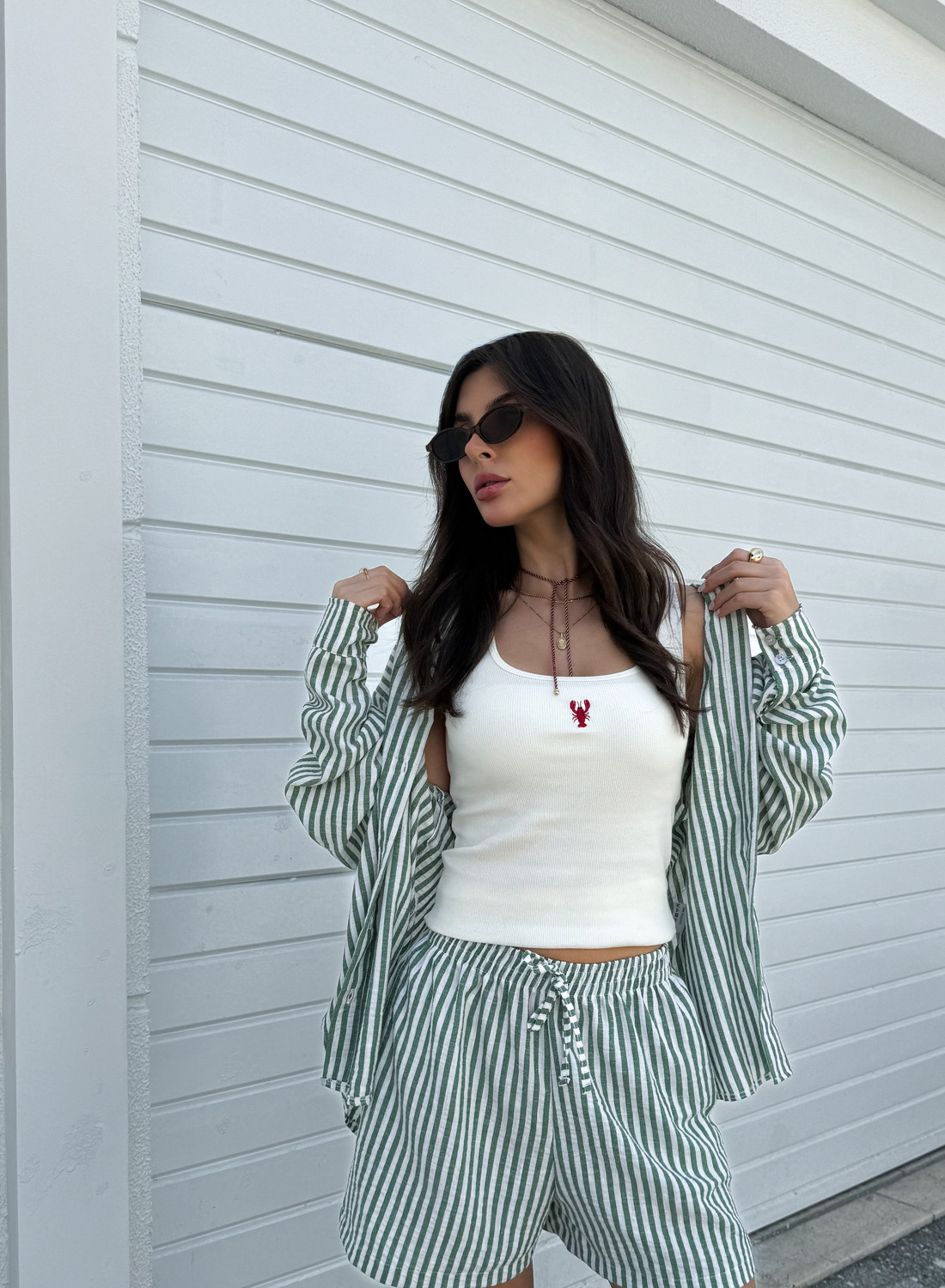 CAMISA ANA LISTRADO VERDE CAMISA ANA LISTRADO VERDE