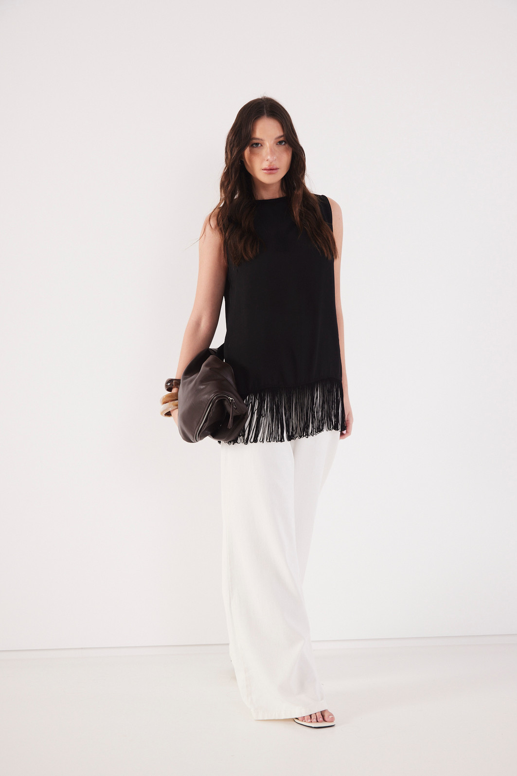 BLUSA FRANJA MALU PRETO
