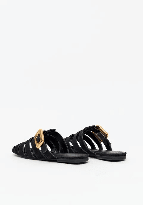 SAPATILHA MULE COURO COM RECORTES PRETA LANÇA PERFUME SAPATILHA MULE COURO COM RECORTES PRETA LANÇA PERFUME