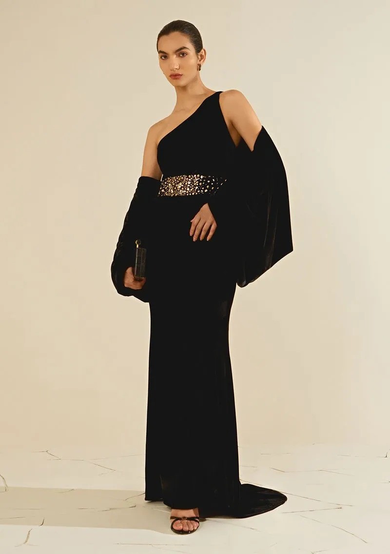 VESTIDO AJUSTADO UM OMBRO SO SEM MANGA LONGO PRETO MORENA ROSA VESTIDO AJUSTADO UM OMBRO SO SEM MANGA LONGO PRETO MORENA ROSA