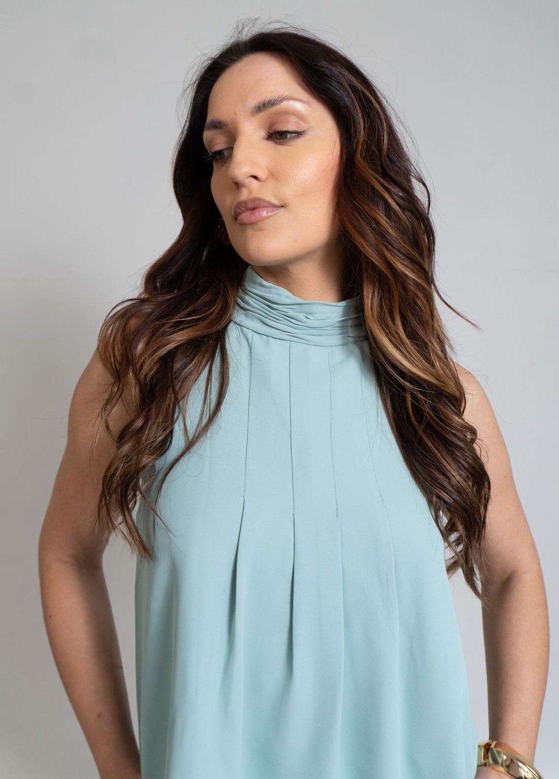 REGATA SOLTA CAVA FRANCESA PADRAO AZUL MORENA ROSA