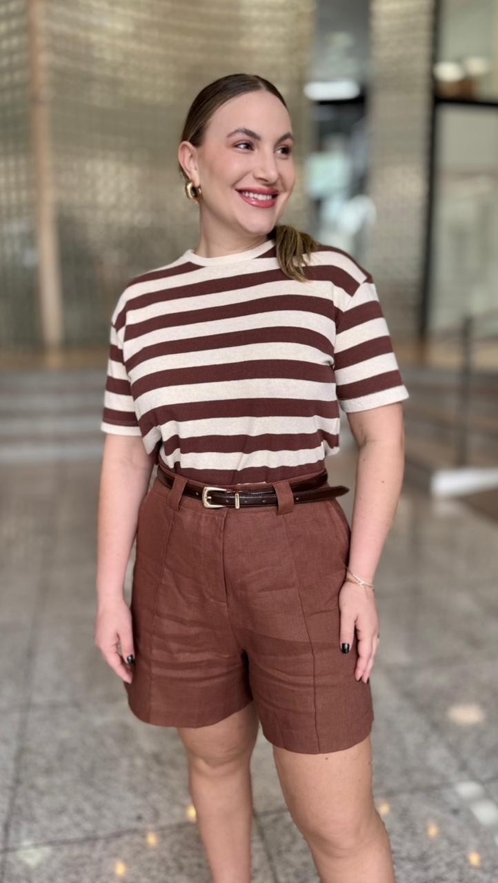 T-SHIRT OLGA MARROM T-SHIRT OLGA MARROM