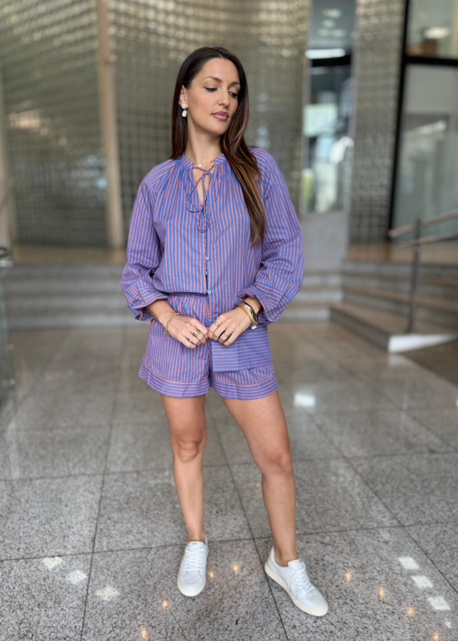 SHORT BASIC VOIL LISTRADO ANIMALE SHORT BASIC VOIL LISTRADO ANIMALE