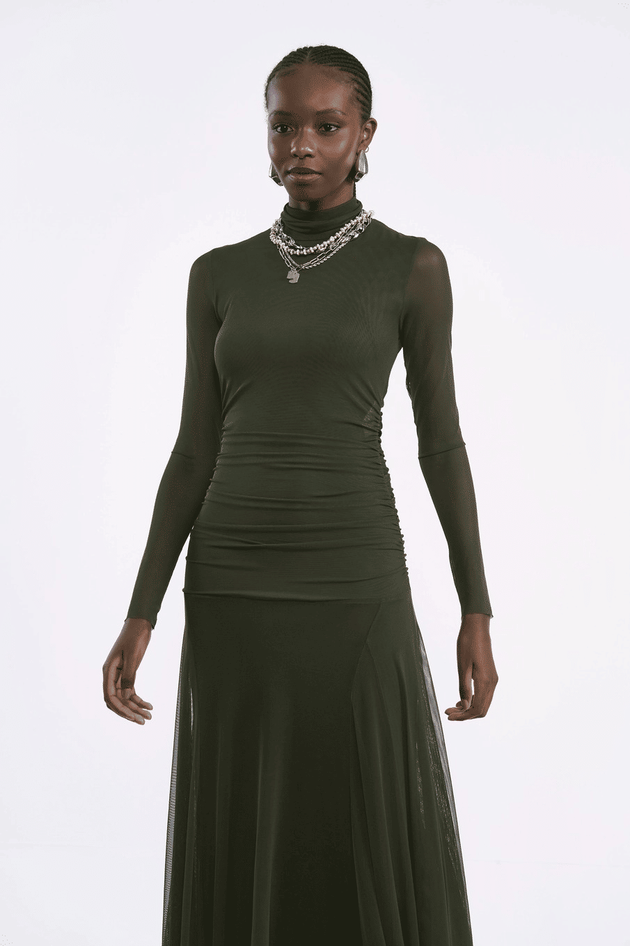 VESTIDO TULE VERDE EDEN COLCCI VESTIDO TULE VERDE EDEN COLCCI