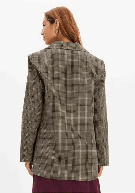 BLAZER OVERSIZED ALONGADO XADREZ LANÇA PERFUME BLAZER OVERSIZED ALONGADO XADREZ LANÇA PERFUME