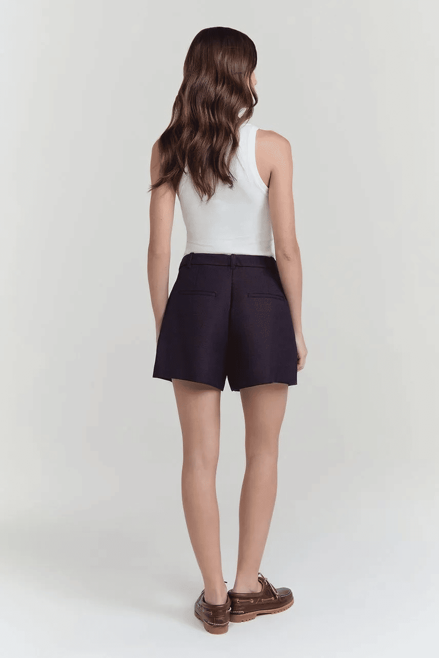 SHORTS VIRGINIA  MARROM SUEDE NV