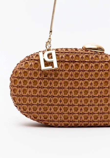 BOLSA CLUTCH PALHA COM PINGENTE LP BEGE LANÇA PERFUME BOLSA CLUTCH PALHA COM PINGENTE LP BEGE LANÇA PERFUME
