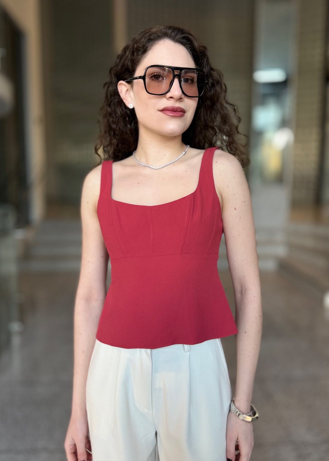 BLUSA ALICE MARROM ALMOD NV BLUSA ALICE MARROM ALMOD NV