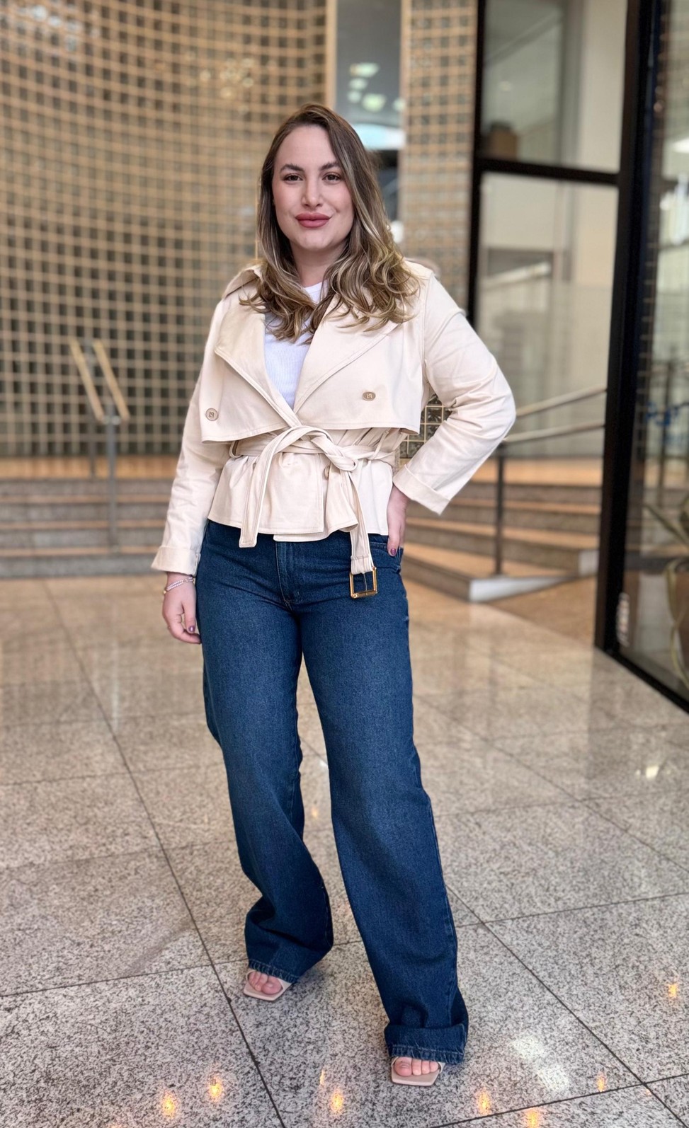 CALCA JEANS RAQUEL WIDE LEG INDIGO FORUM