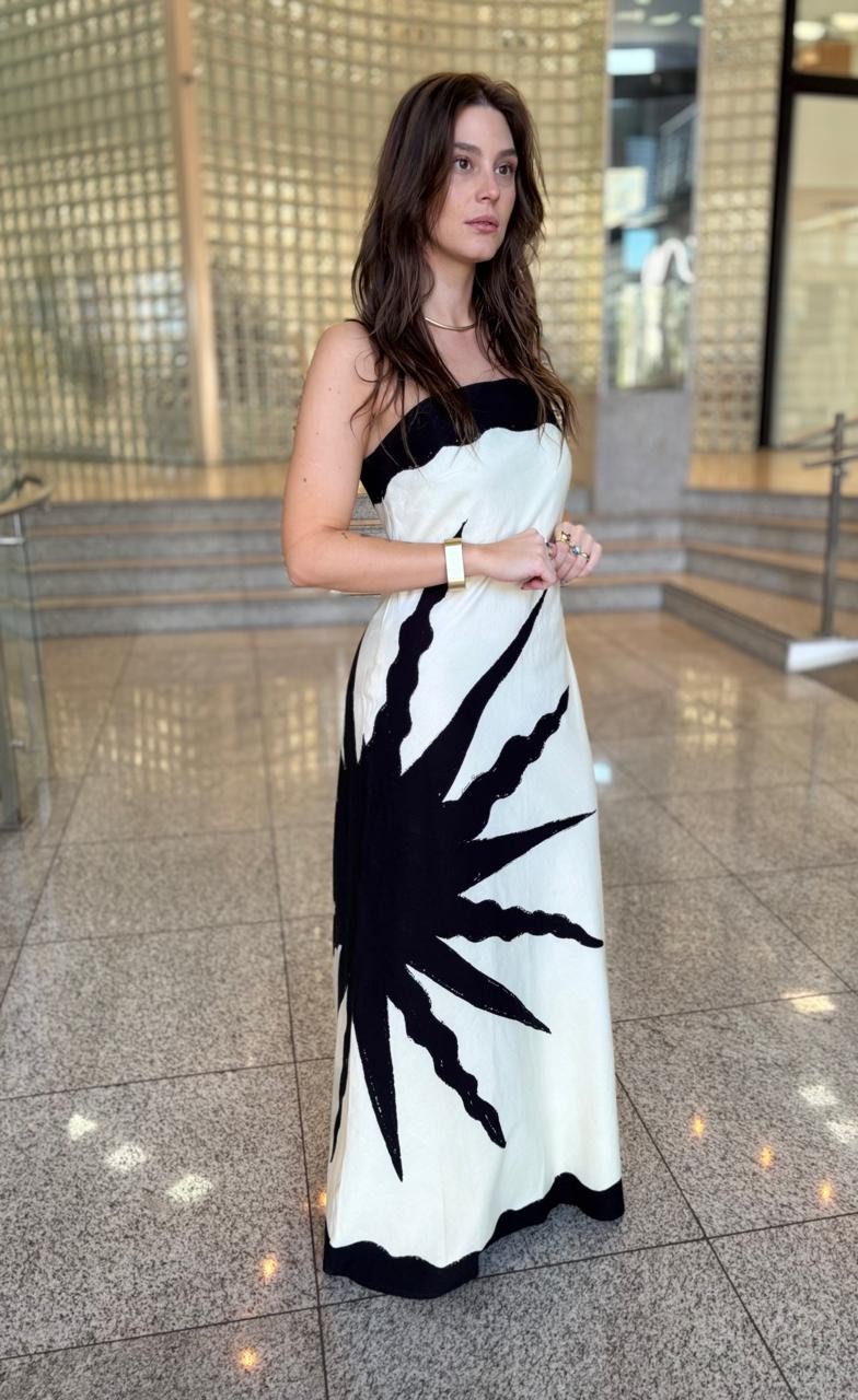 VESTIDO SUPER MIDI DE ALCA LANÇA PERFUME VESTIDO SUPER MIDI DE ALCA LANÇA PERFUME