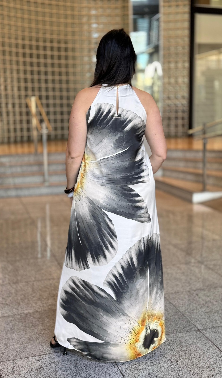 VESTIDO LONGO CAVA FRANCESA MORENA ROSA