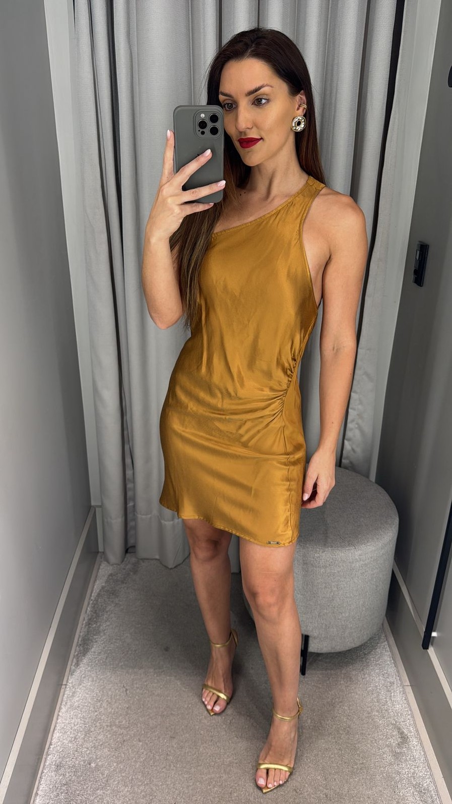 VESTIDO MARROM LEAO FORUM