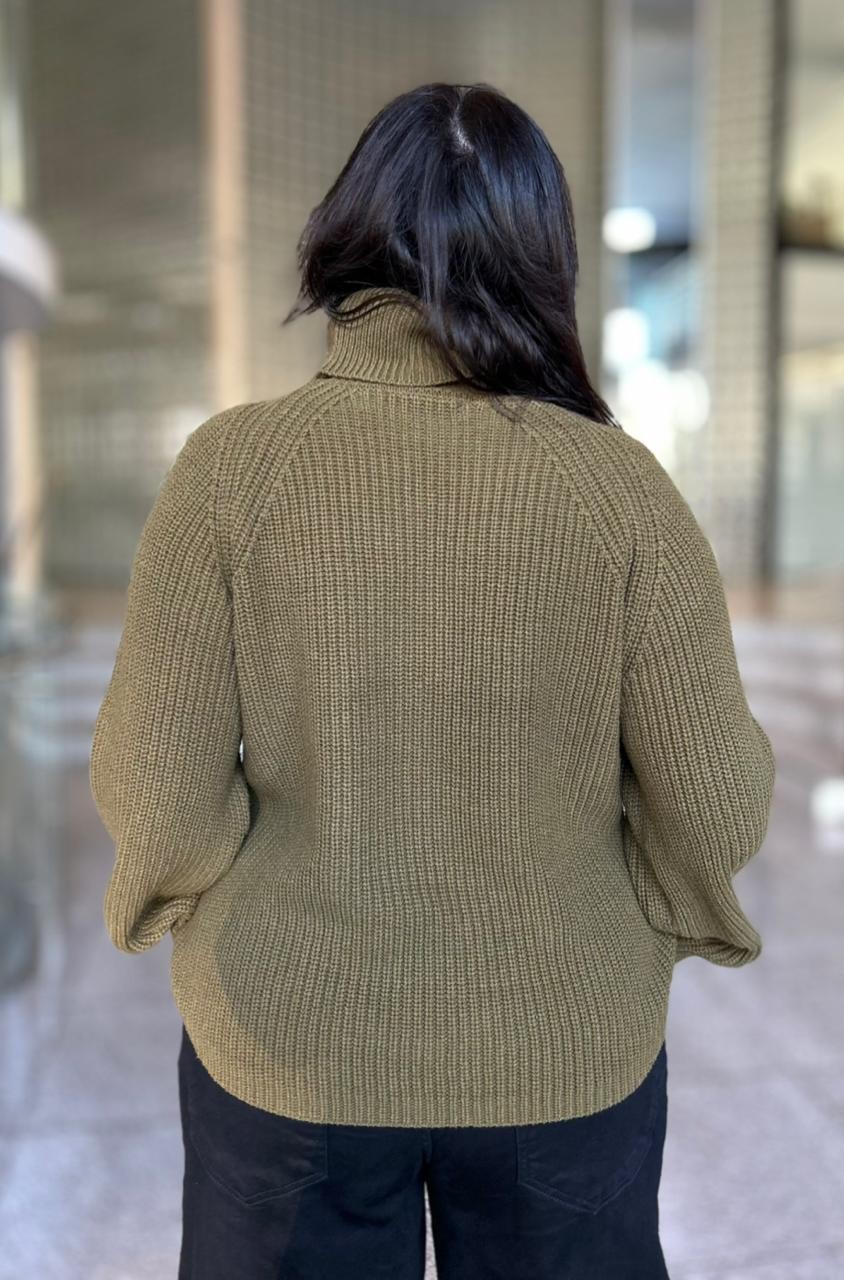 PULL DE TRICOT GOLA ALTA BICOLOR ANIMALE PULL DE TRICOT GOLA ALTA BICOLOR ANIMALE