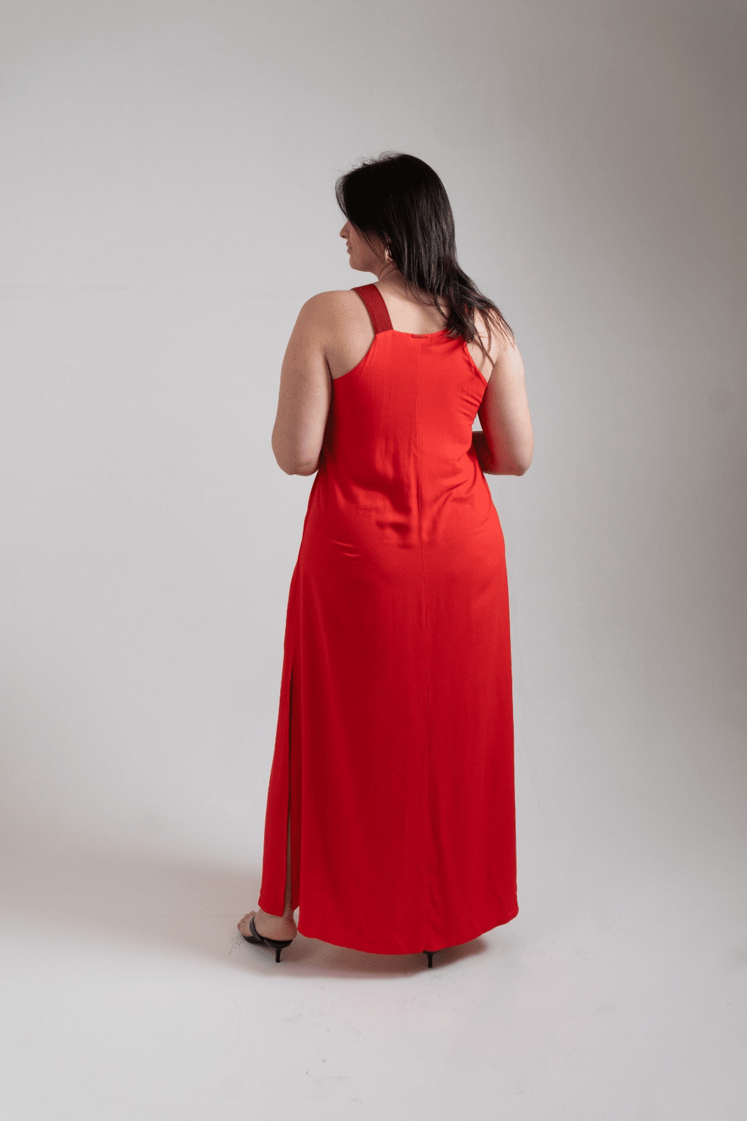 VESTIDO DETALHE LINHO VERMELHO CHILLI PEPPER FORUM