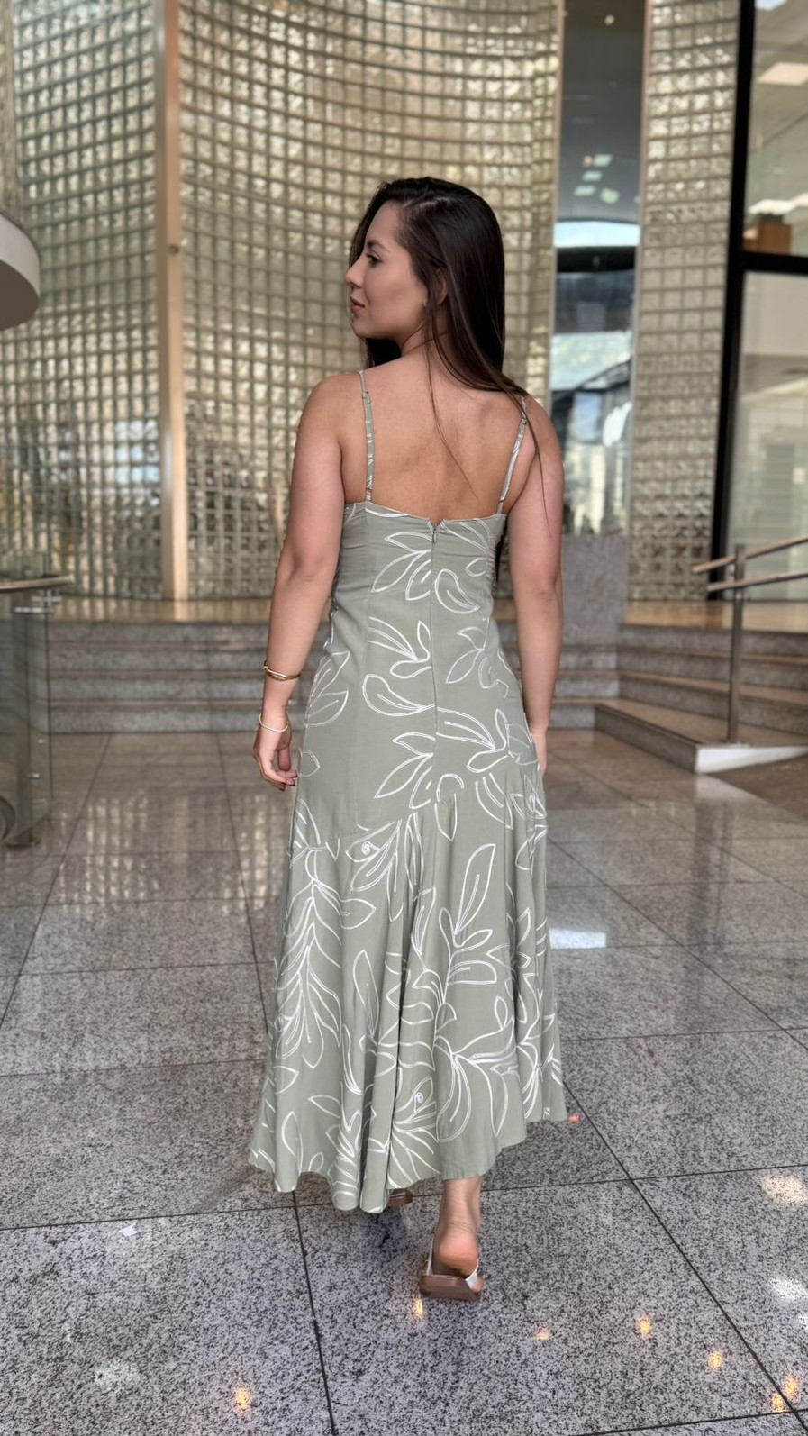 VESTIDO LONGO BORDADO VERDE  ALECRIM MY PLACE