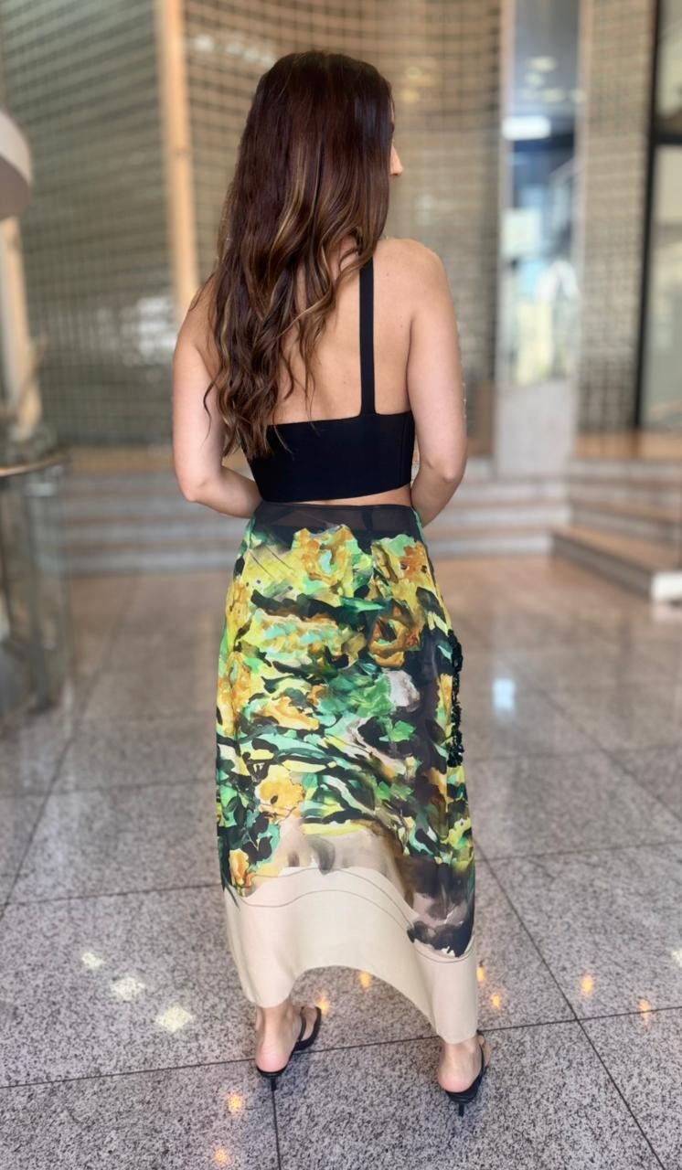 SAIA MIDI PAREO FLORAL MAKI ANIMALE SAIA MIDI PAREO FLORAL MAKI ANIMALE