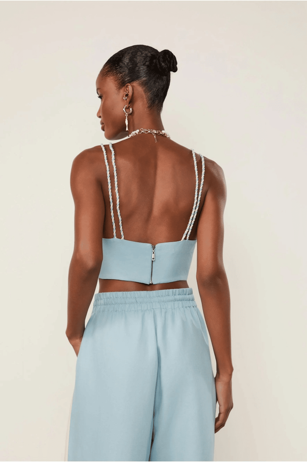 TOP ALCA TRANCADA AZUL CLARO ANIMALE TOP ALCA TRANCADA AZUL CLARO ANIMALE