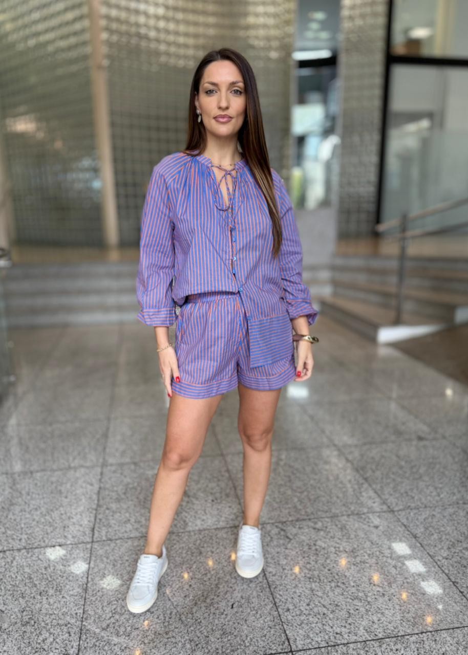 SHORT BASIC VOIL LISTRADO ANIMALE SHORT BASIC VOIL LISTRADO ANIMALE