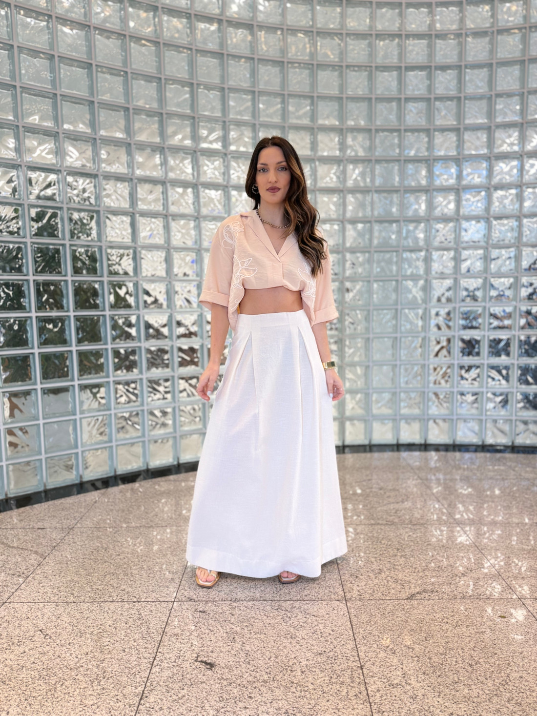 CAMISA C/ BORDADOS AMENDOA MY PLACE CAMISA C/ BORDADOS AMENDOA MY PLACE