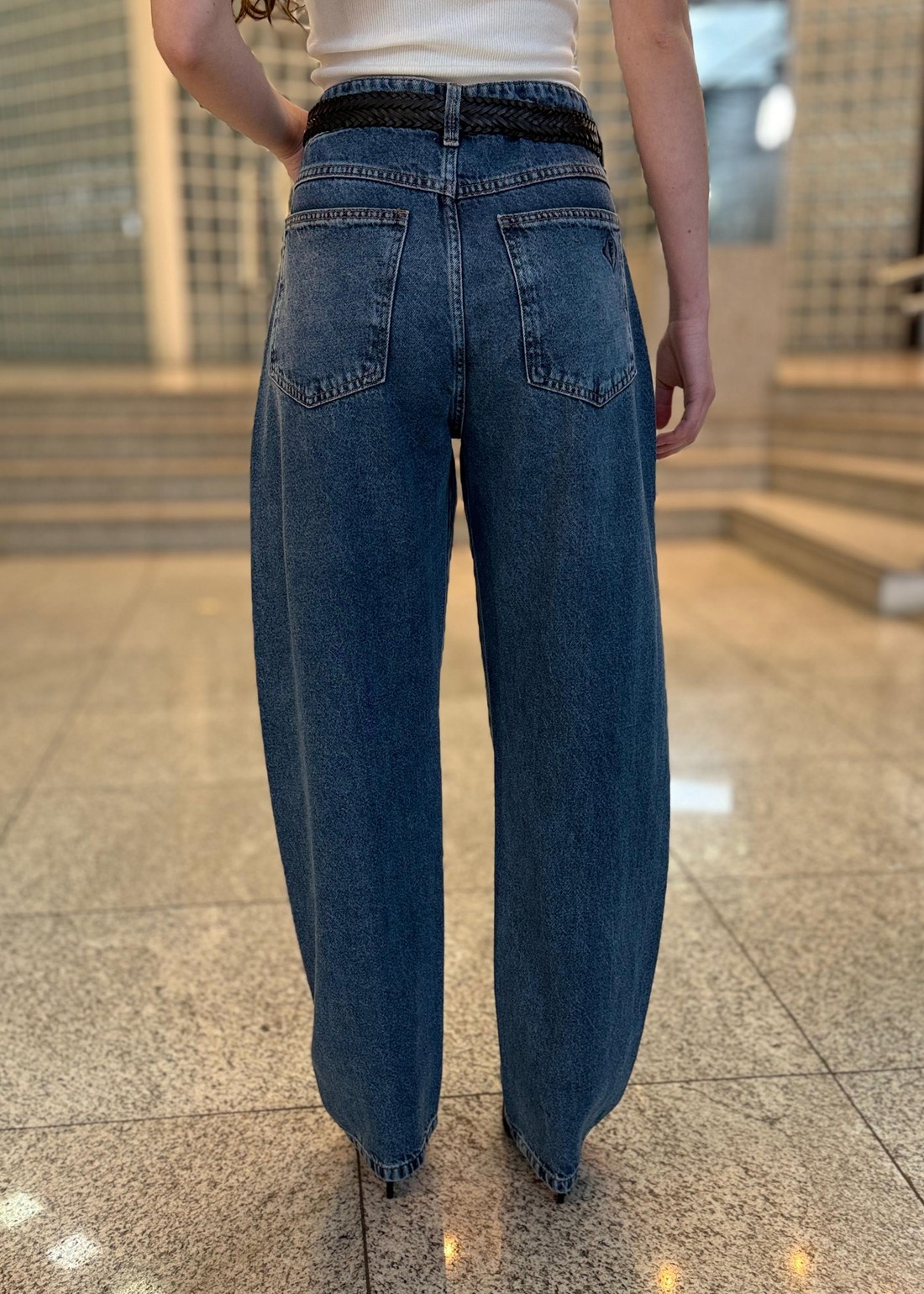 CALCA JEANS BARREL INDIGO FORUM CALCA JEANS BARREL INDIGO FORUM