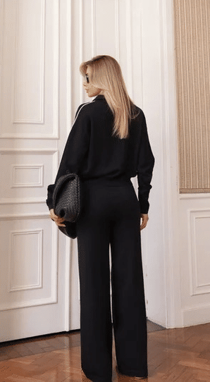 CONJUNTO DE TRICOT BLUSA E CALCA PRETO CONJUNTO DE TRICOT BLUSA E CALCA PRETO