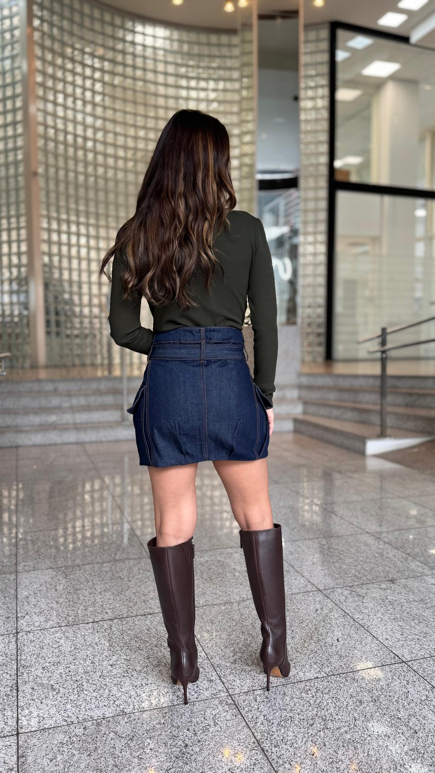 SAIA BALONÊ DENIM ANIMALE SAIA BALONÊ DENIM ANIMALE