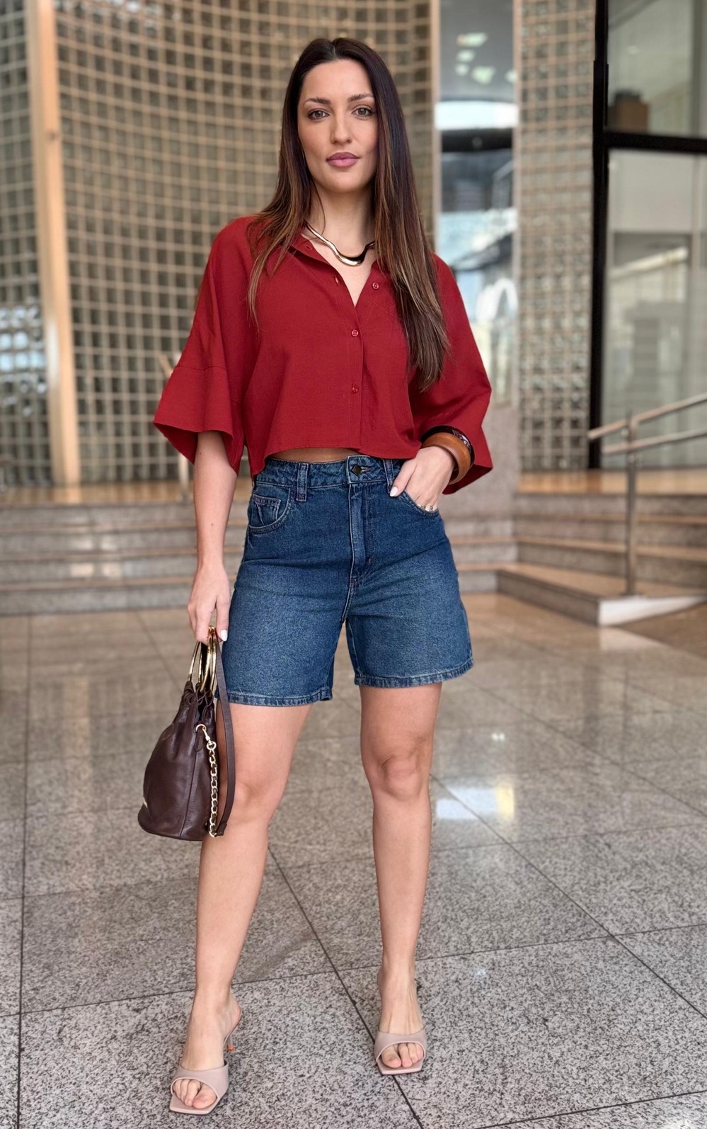 CAMISA LINHO TERRACOTA FORUM