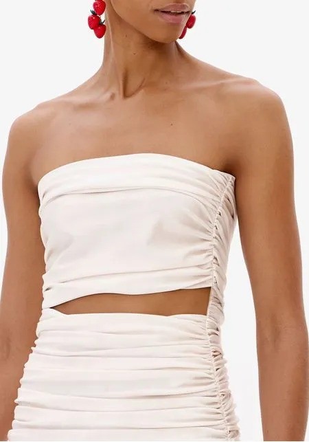 VESTIDO SEM ALCAS LONGO COM ESTAMPA LANÇA PERFUME VESTIDO SEM ALCAS LONGO COM ESTAMPA LANÇA PERFUME