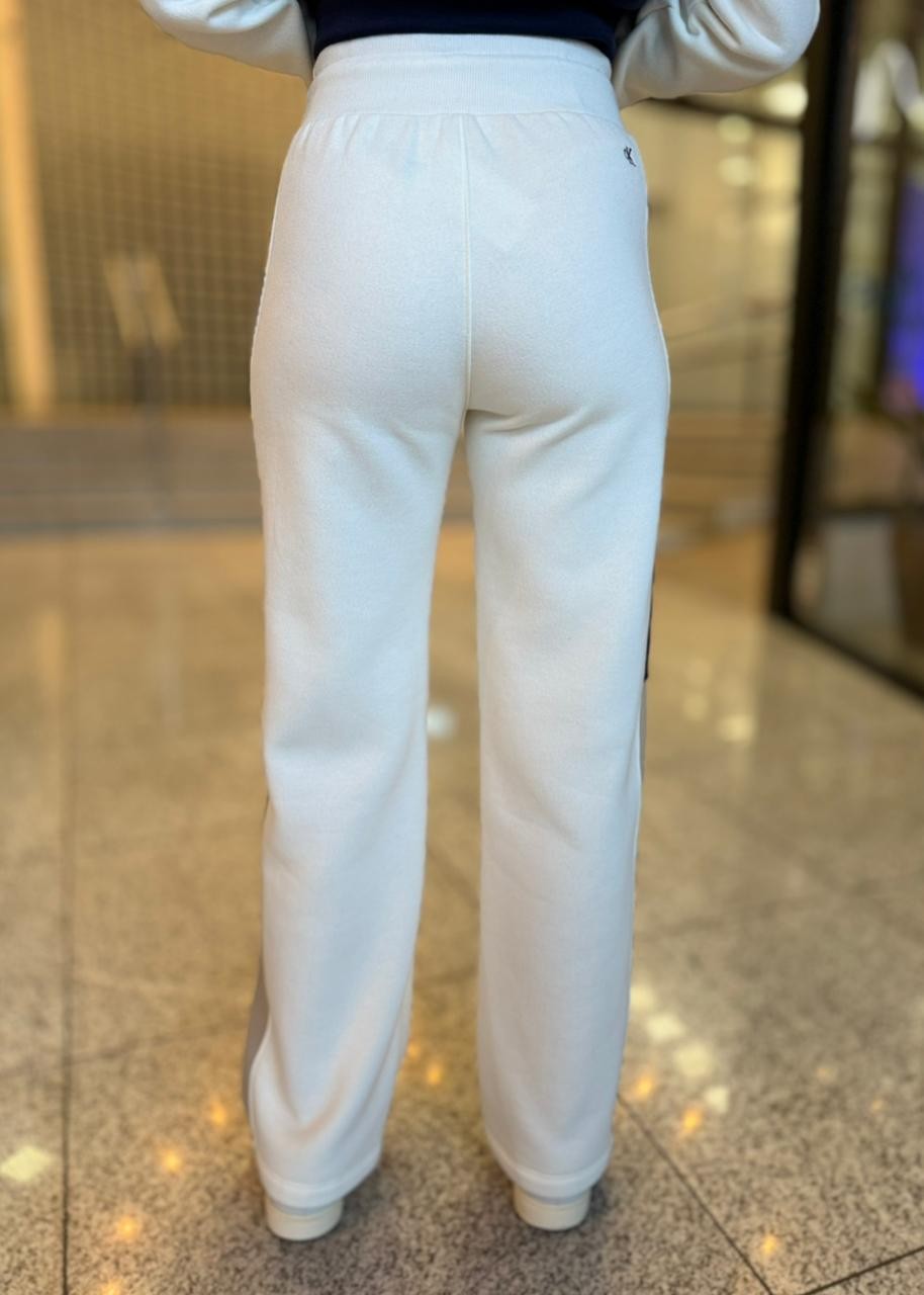 CALCA MOLETOM RECORTES OFF WHITE  CALVIN KLEIN