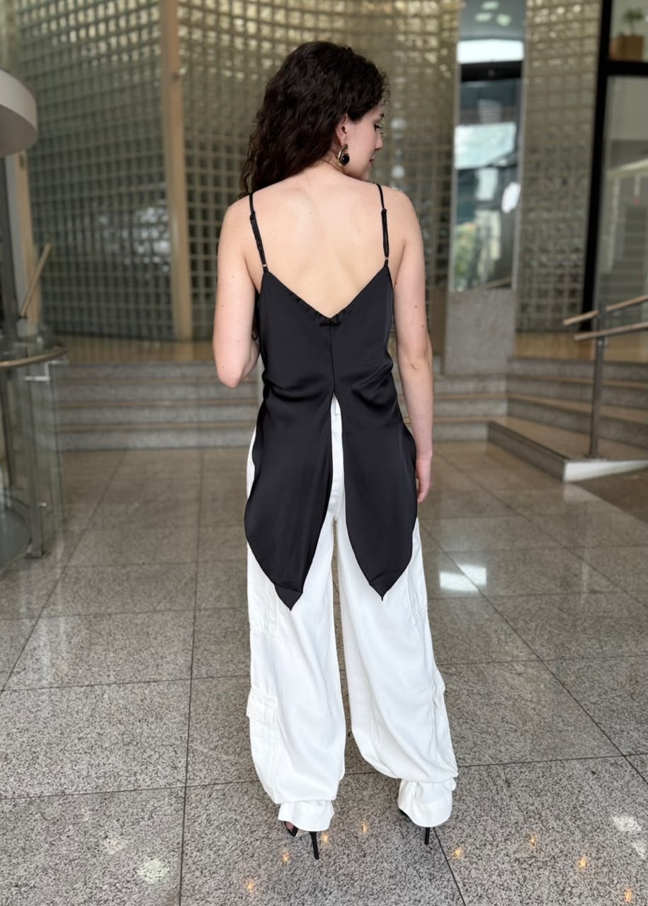 CALCA SARJA RELAXED CARGO HIGH OFF WHITE LANÇA PERFUME CALCA SARJA RELAXED CARGO HIGH OFF WHITE LANÇA PERFUME