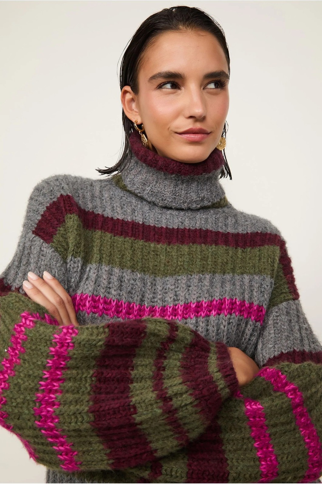 CASACO LISTRA COLORS DE TRICOT ANIMALE