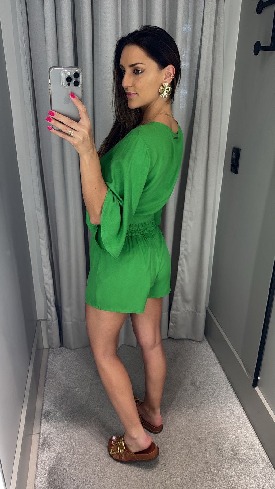 SHORTS BOXER COM AMARRACAO VERDE MORENA ROSA