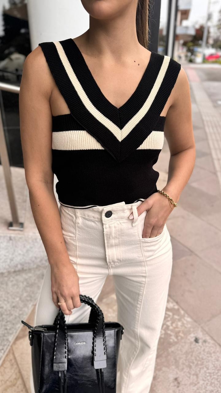 CROPPED TRICOT LISTRA MY PLACE CROPPED TRICOT LISTRA MY PLACE