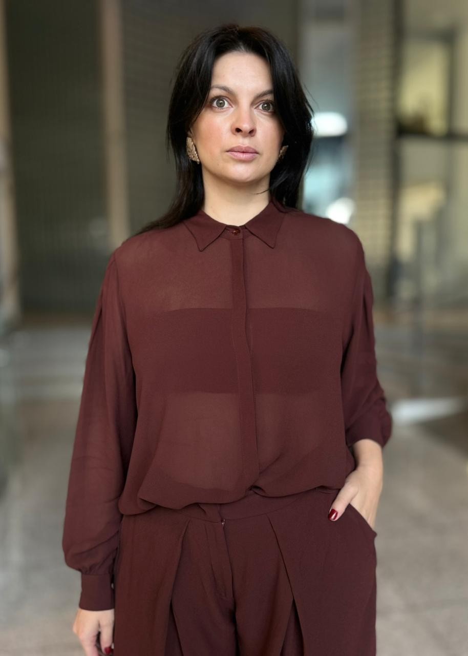 CAMISA OVER MARROM BOHO MARROM ANIMALE CAMISA OVER MARROM BOHO MARROM ANIMALE