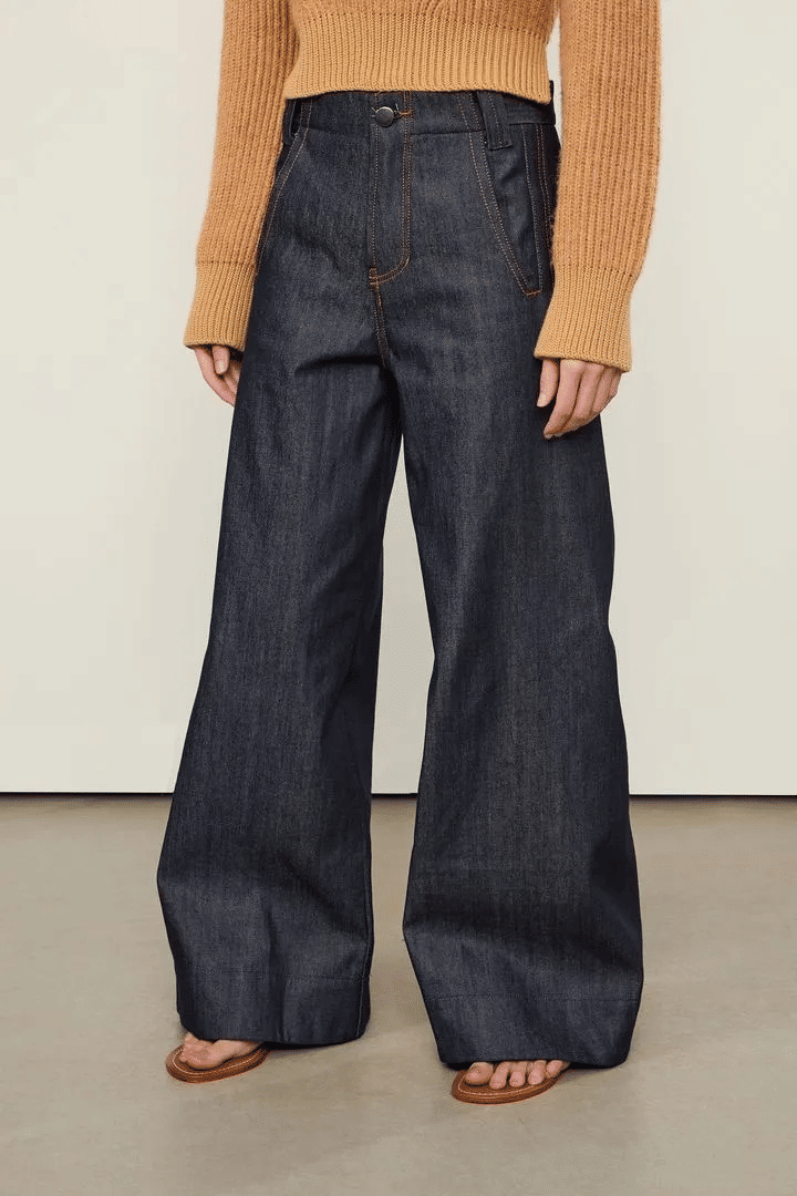 CALCA JEANS RETA RAW CINTURA ALTA ANIMALE CALCA JEANS RETA RAW CINTURA ALTA ANIMALE