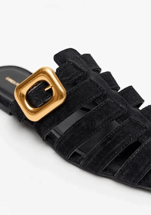 SAPATILHA MULE COURO COM RECORTES PRETA LANÇA PERFUME SAPATILHA MULE COURO COM RECORTES PRETA LANÇA PERFUME