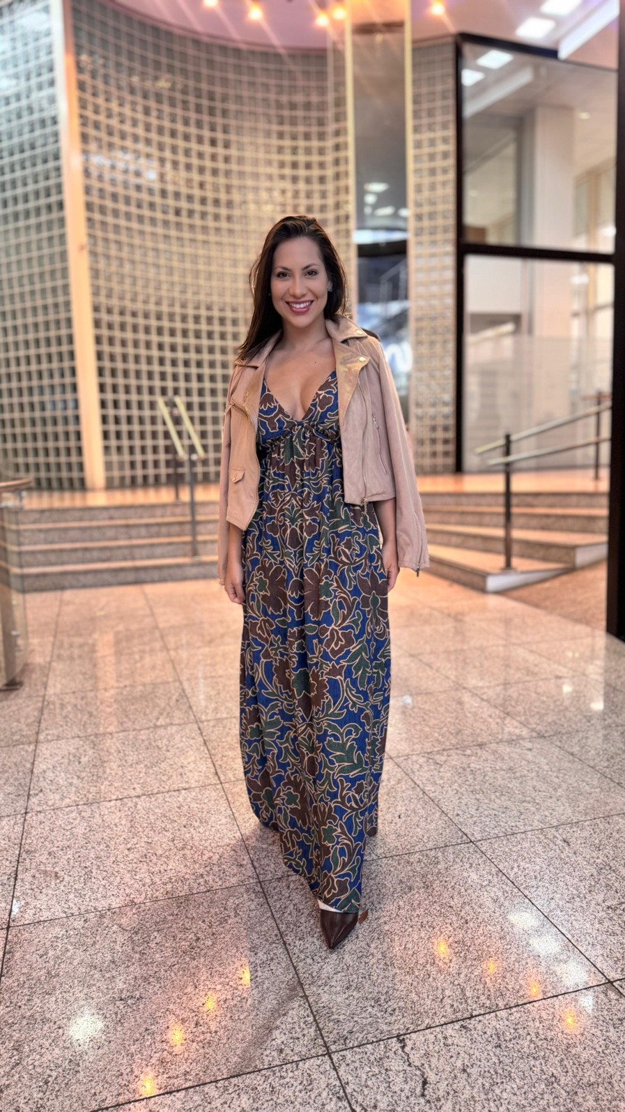 VESTIDO SOLTO LONGO AZUL MORENA ROSA