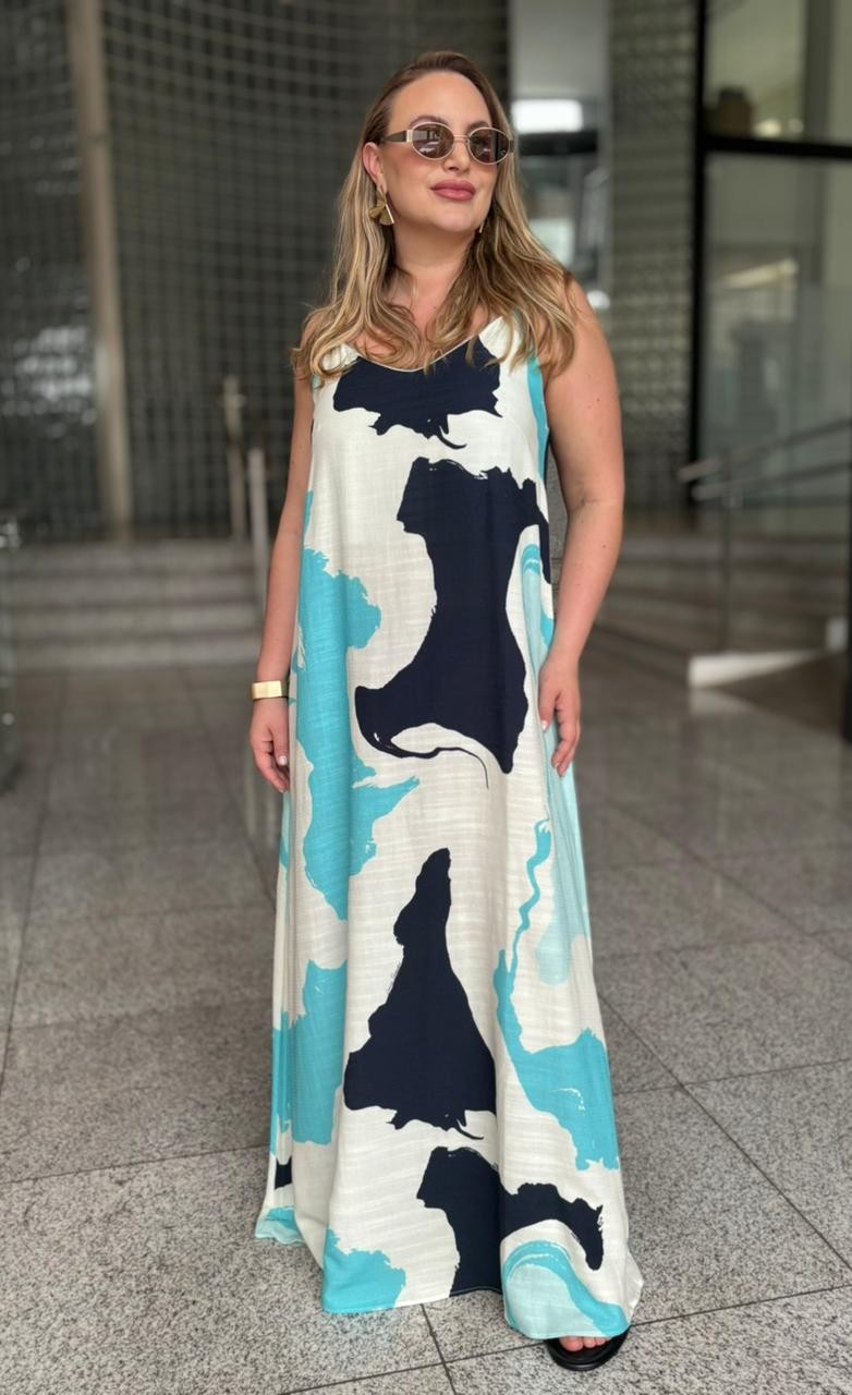 VESTIDO SUPER MIDI ESTAMPADO DE ALÇAS LANÇA PERFUME VESTIDO SUPER MIDI ESTAMPADO DE ALÇAS LANÇA PERFUME