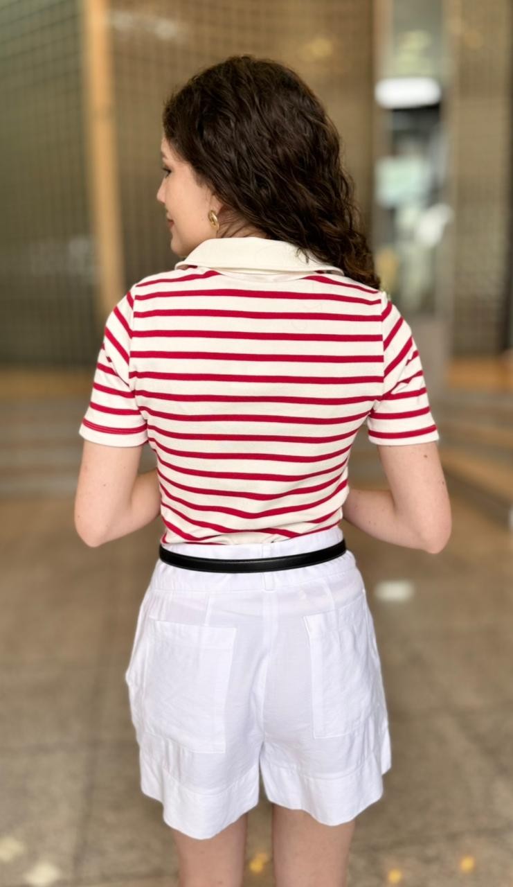 SHORT 2 BOTOES BRANCO MY PLACE